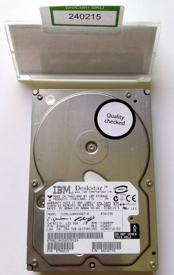 HDD / Festplatte / IBM Deskstar / 123,5 GB / IDE / 3,5"