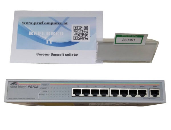 Switch Allied Telesyn FS708, 8 Port, 10/100 Mbit/s