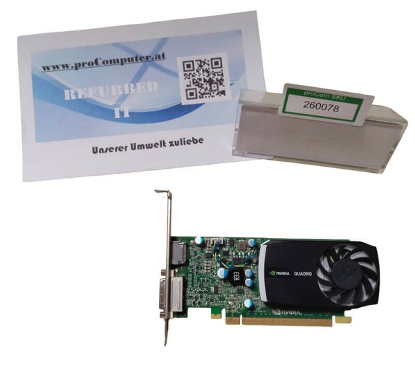 Grafikkarte, Nvidia Quadro 400, 512 MB DDR3, DVI, DisplayPort