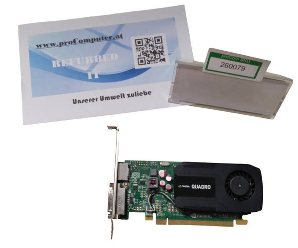 Grafikkarte, Nvidia Quadro K600, 1 GB DDR3, DVI-I, DisplayPort, PCIe, High Profile