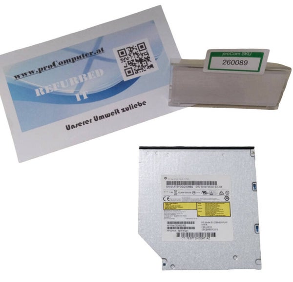 DVD-RW / Laufwerk für HP, SU-208, SATA, 9,5 mm