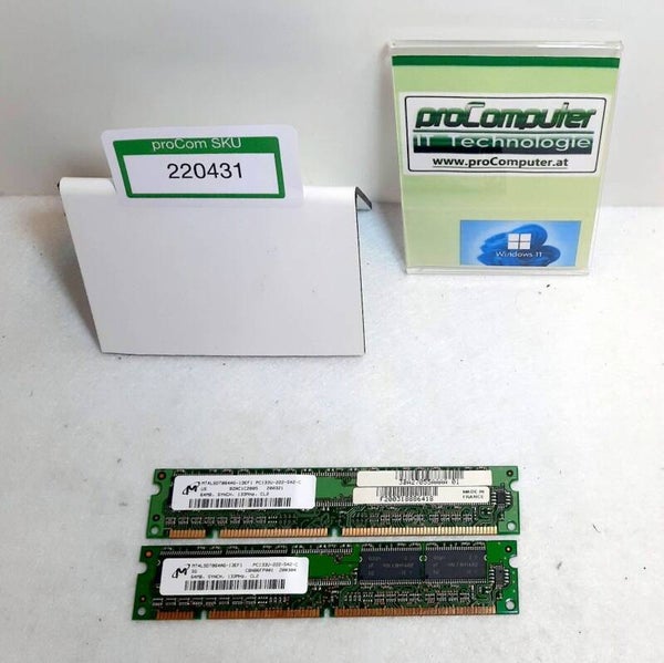 RAM / Arbeitsspeicher für PC / Micron / 2x64 MB / PC-133U