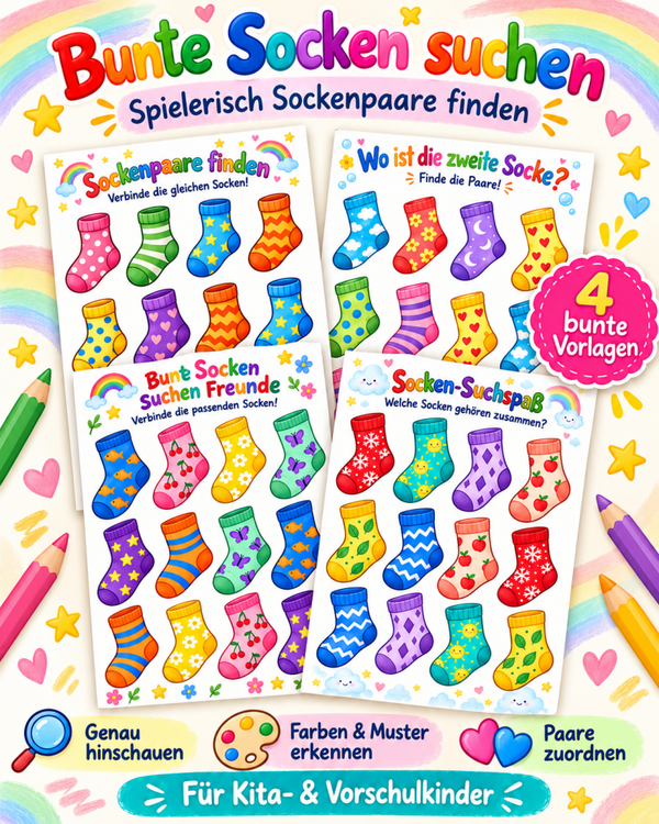 Bunte Socken suchen