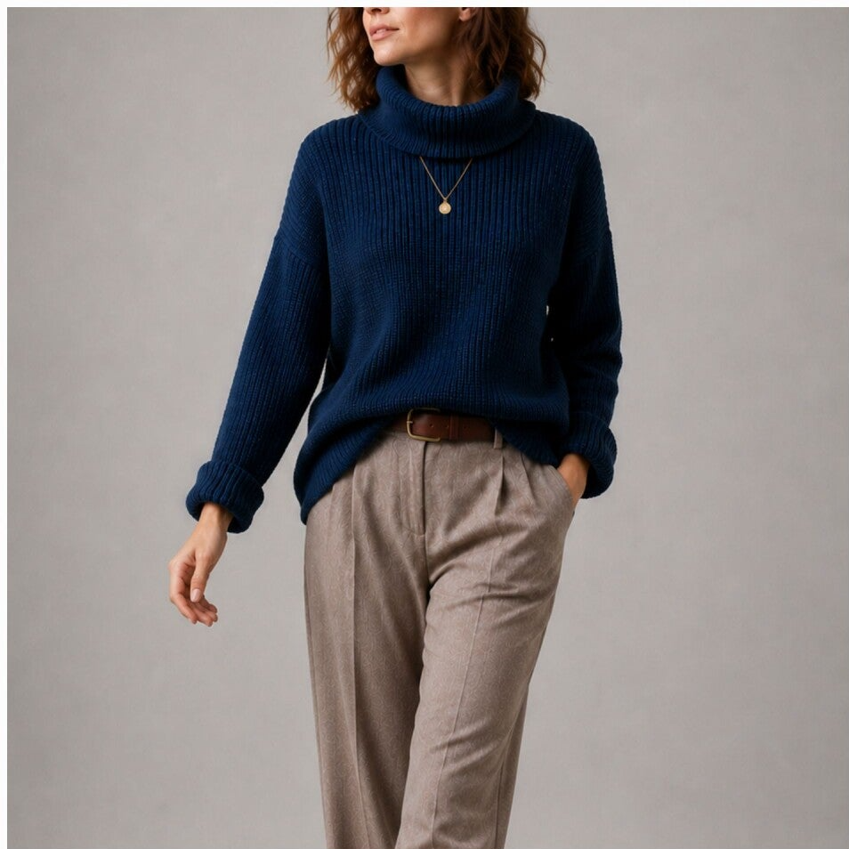 Rollkragenpullover aus reiner Alpakawolle