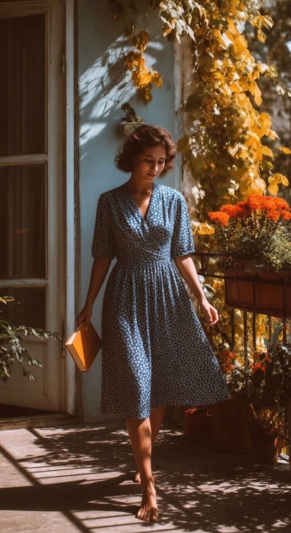 La Peregrina - Kleid aus reiner Baumwolle oder Leinen