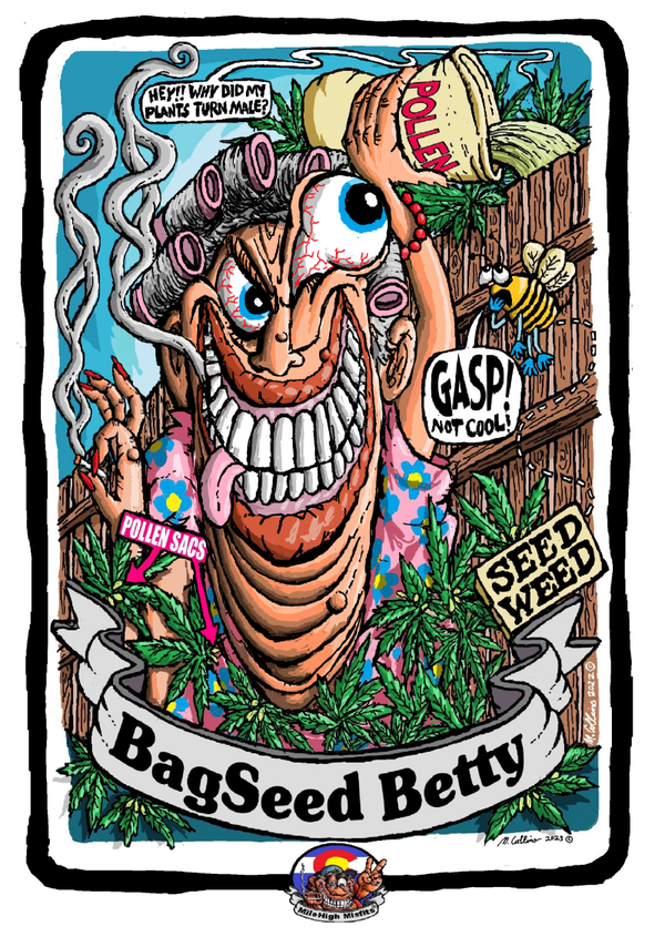 BagSeed Betty Print on 11 x 17 Hemp Paper