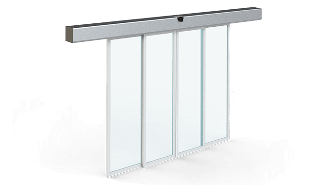 Teleszkópos üvegajtók (4 vagy 2 szárnyas kivitel)