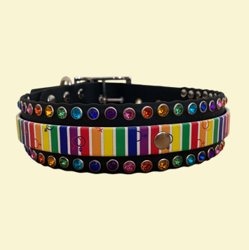 Gay pride print XL wraparound with gems