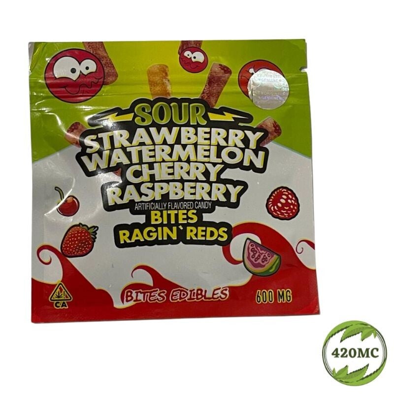 Gomitas SOUR  "Bites Ragin Reds"  (600 mg)