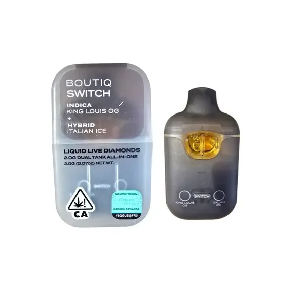 PLUMA DESECHABLE– BOUTIQ «King Louis Og + Italian Ice» (ÍNDICA/ HÍBRIDA)