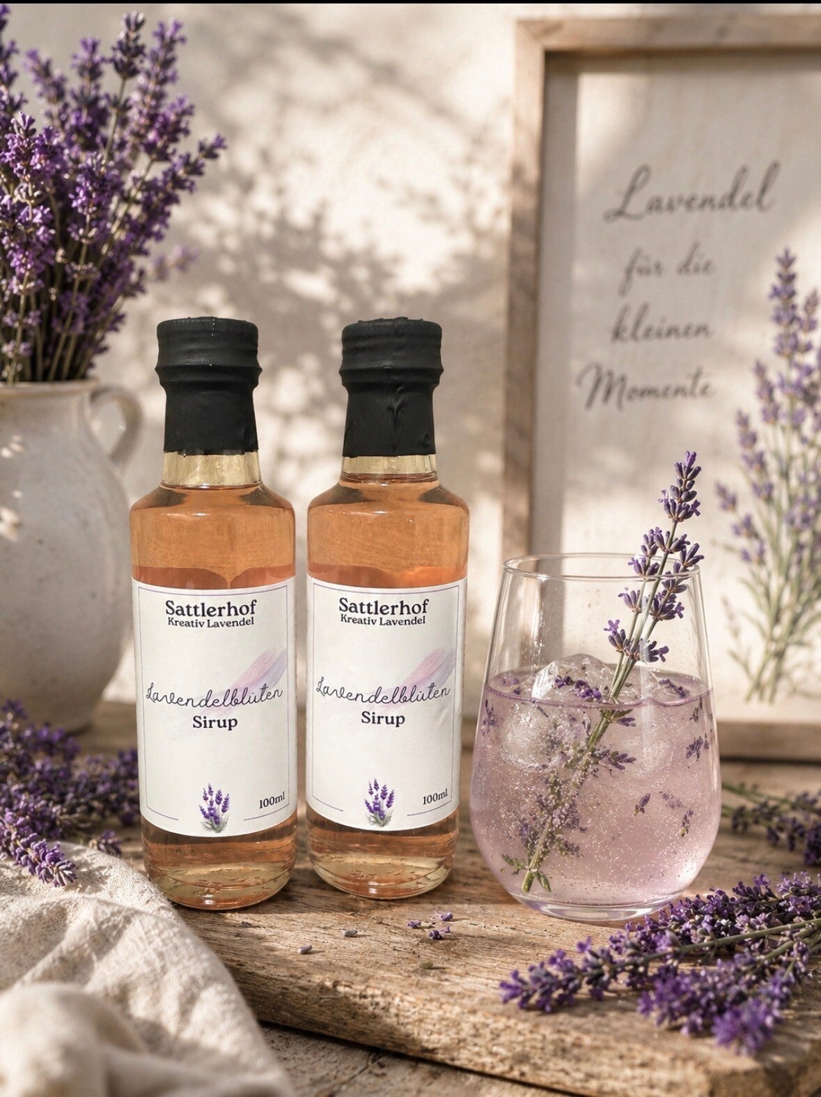 Lavendelblüten Sirup
