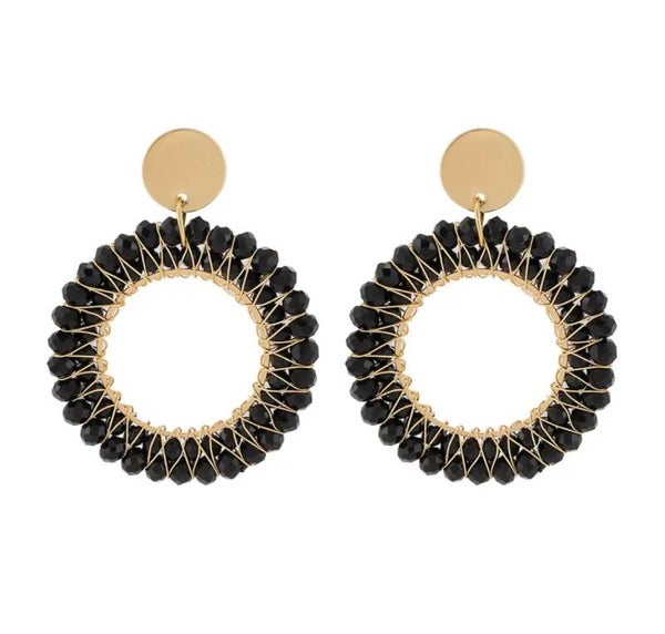 Oorbellen Emma black