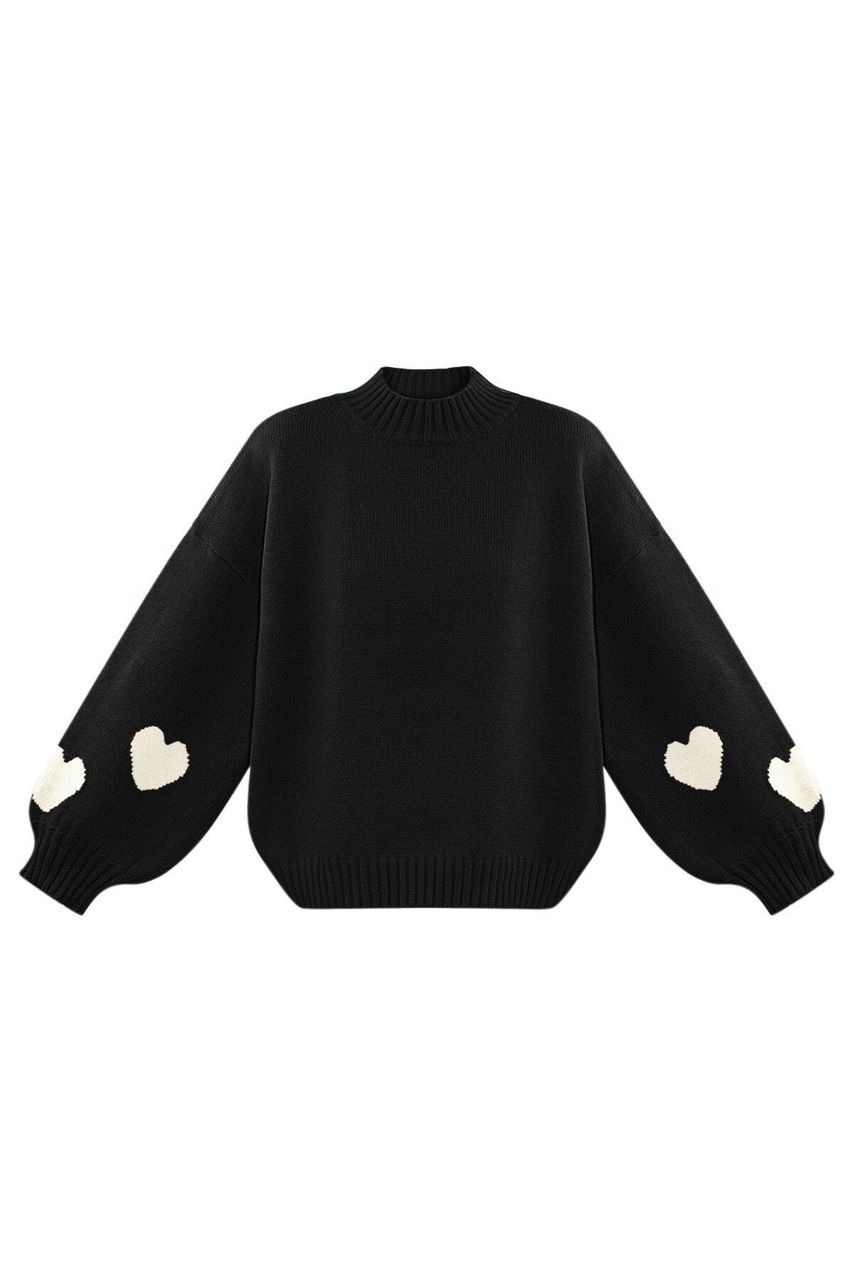 Comfort heart knit trui