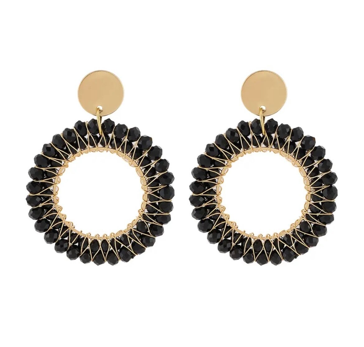 Oorbellen Emma black