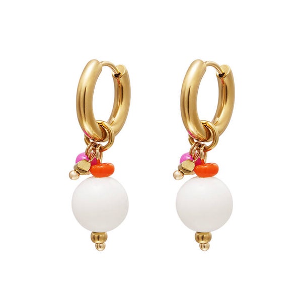 Oorbellen sita white