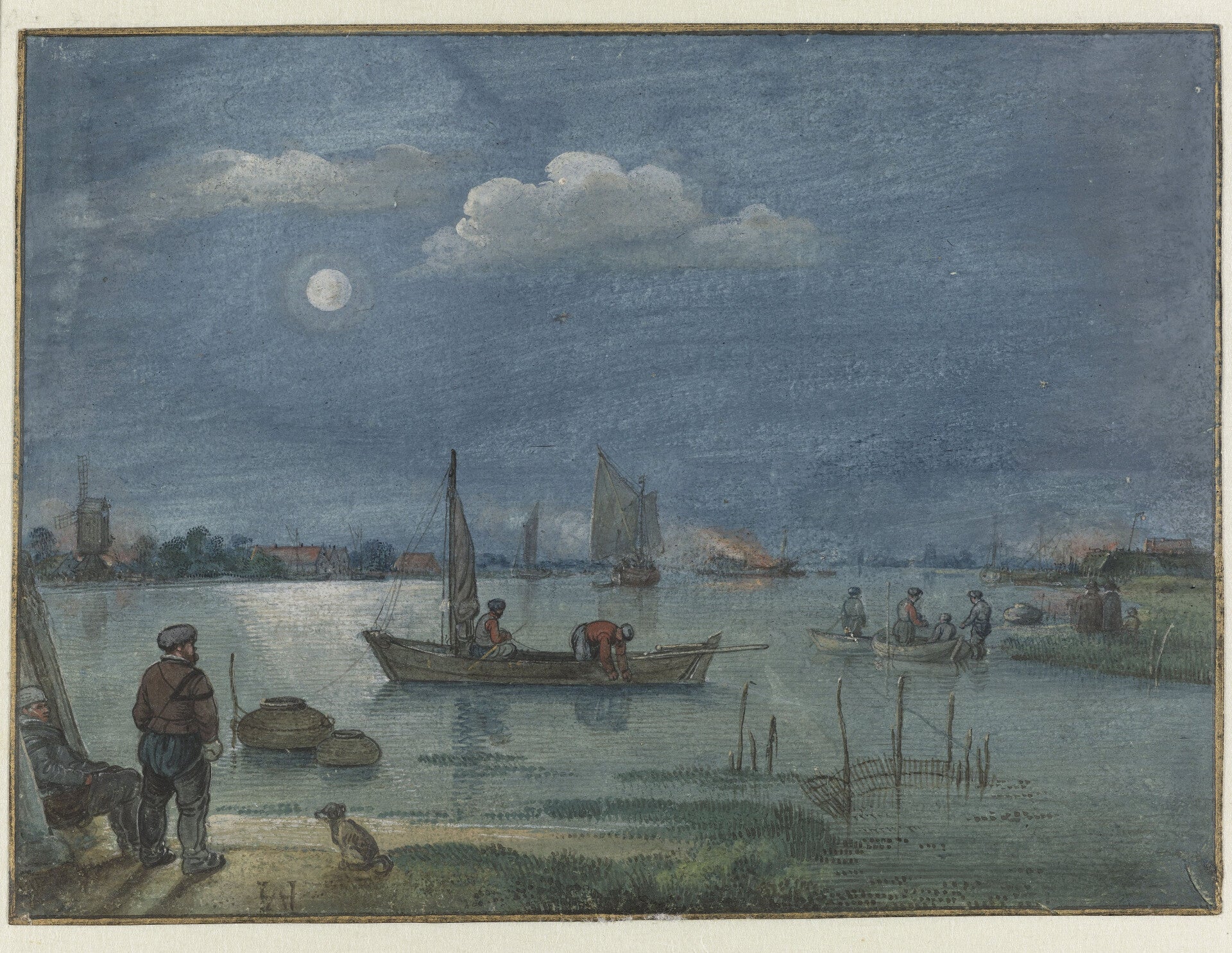 REL-0020-Vissers bij maanlicht, Hendrick Avercamp, ca. 1625