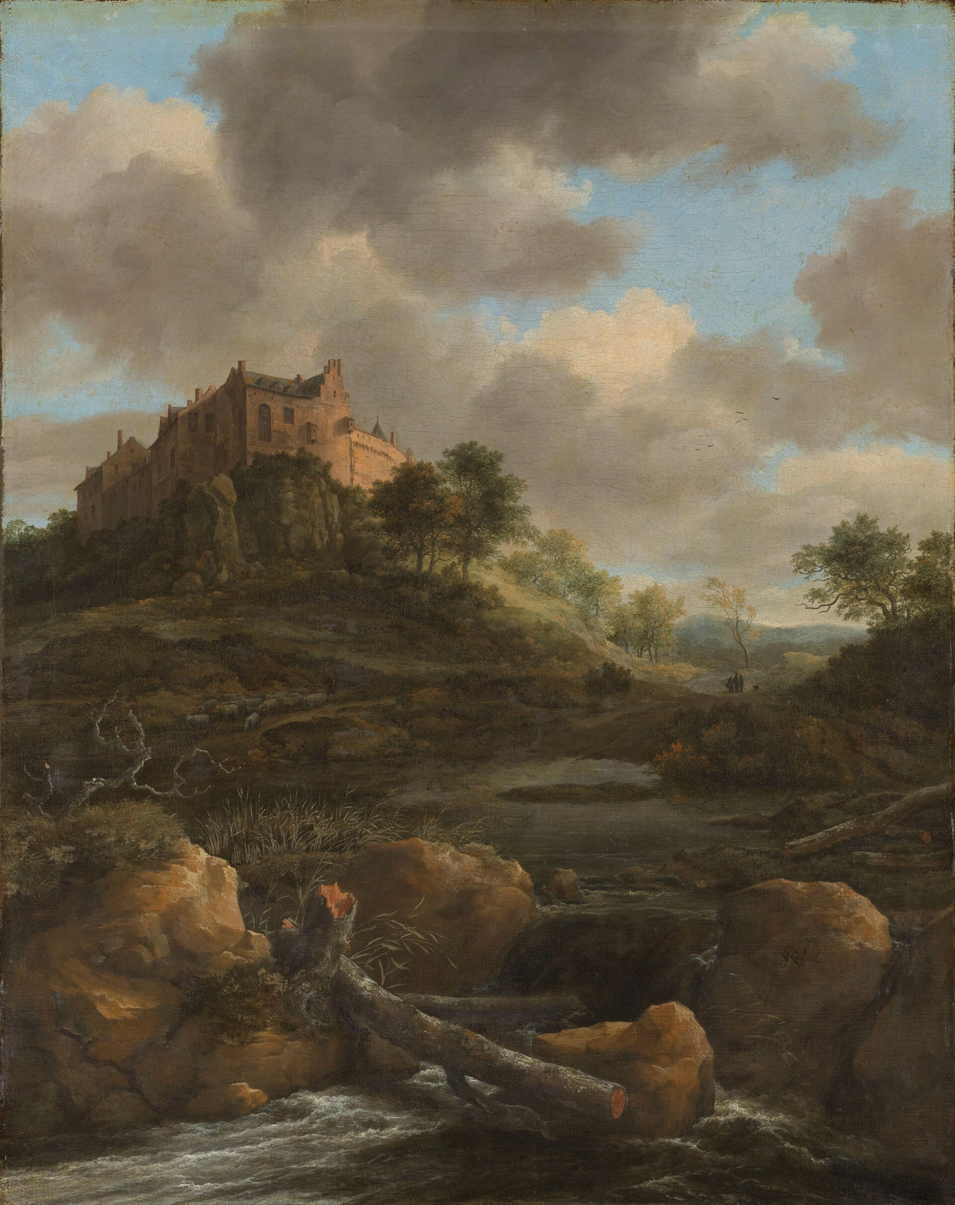 REL-0014-Kasteel Bentheim, Jacob Isaacksz van Ruisdael, 1650 - 1682