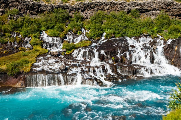 NA-0125 HRAUNFOSSAR WATERVAL, IJSLAND