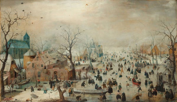 REL-0019-Winterlandschap met schaatsers, Hendrick Avercamp, ca. 1608