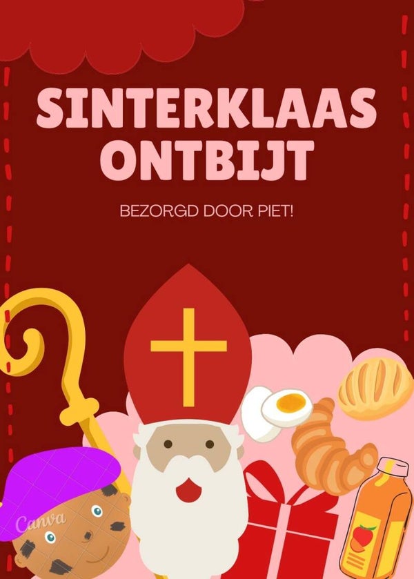 Sinterklaas "Kids Ontbijt" bezorgd door Piet! (p.p.)