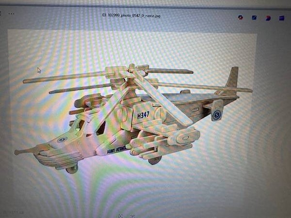 Helicopter 3D wood Puzzle
