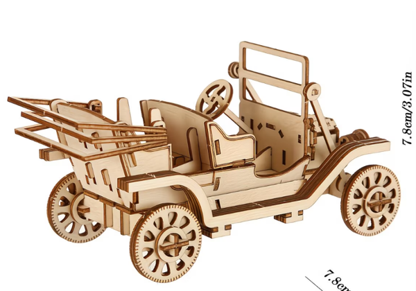 Old Convertible Car 3D Wood Puzzle