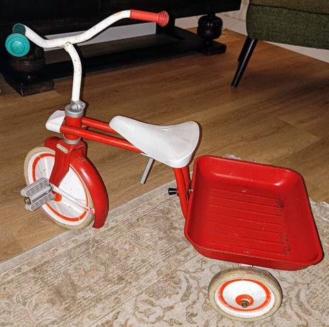 Echt kringloopgeluk, een vintage kinderfietsje van de kringloop