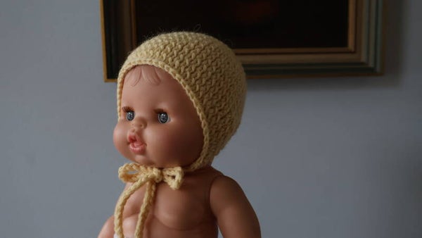 Gordi bonnet paardenbloem geel 100% Alpaca wol