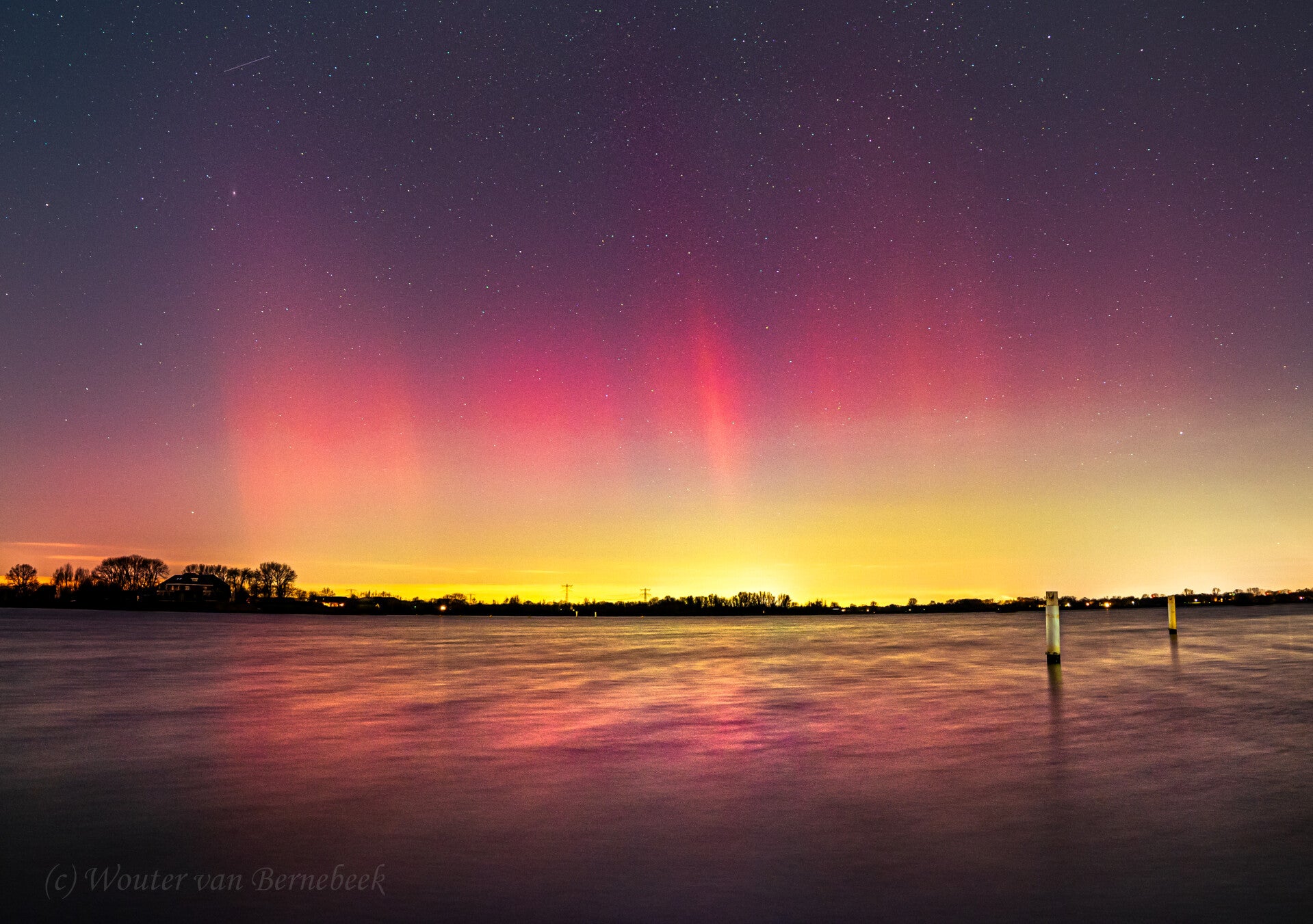 Prachtig noorderlicht boven Nederland! Cuijk, Brabant 26/27 feb 2023