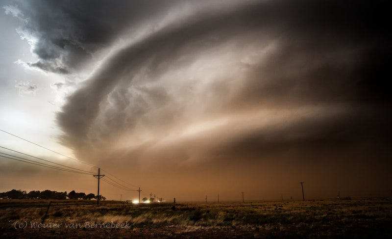 Mothership supercell bij Levelland, Texas, 23 mei rond 21.00 uur