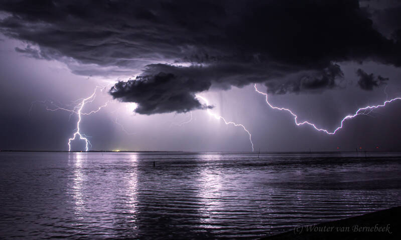Onweer in Zeeland, 9 aug 2016