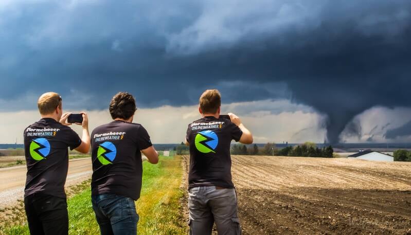 Ons team voor de tornado bij Lincoln (Nebraska), 26 april 2024