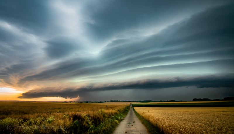 5-laags shelfcloud bij Frankfurt, 19 juli 2015