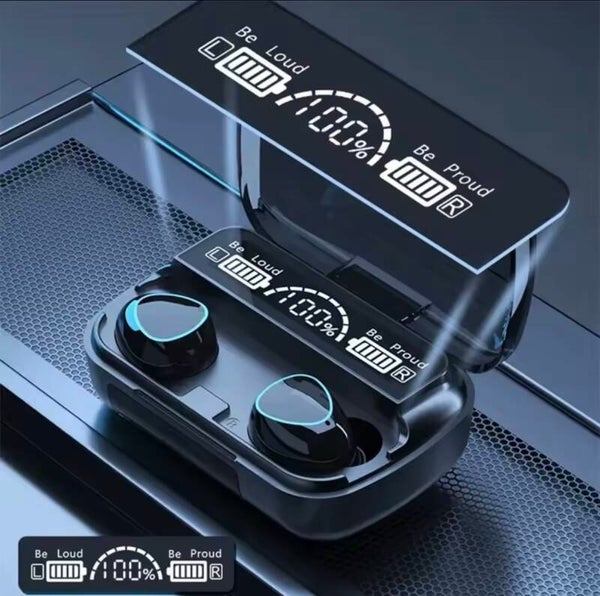 Draadloze Bluetooth-hoofdtelefoon LED-display met oplaaddoos