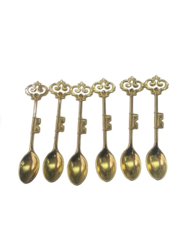 Golden and silver Coffe spoon