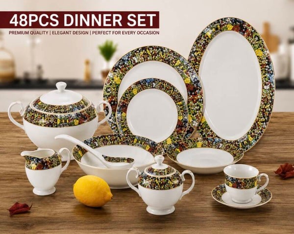 48 Pieces dinner set zuria  design