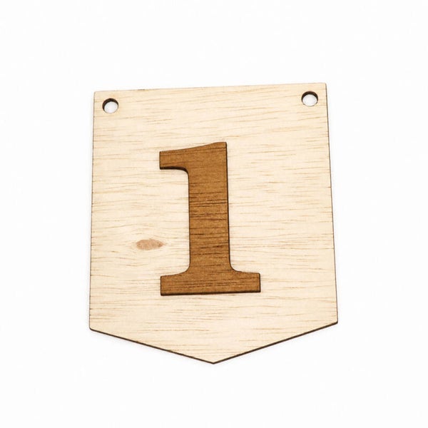 3D Houten Cijfers voor Slingers 0–9