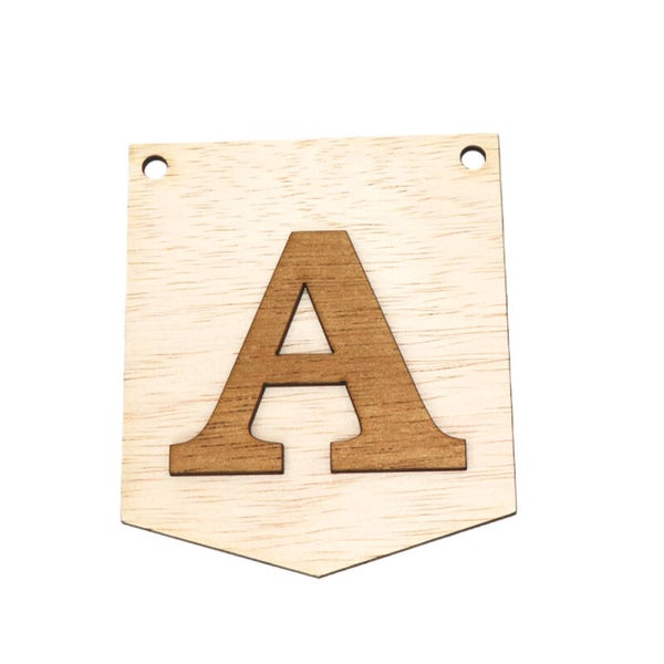 3D Houten Letters voor Slingers A-Z