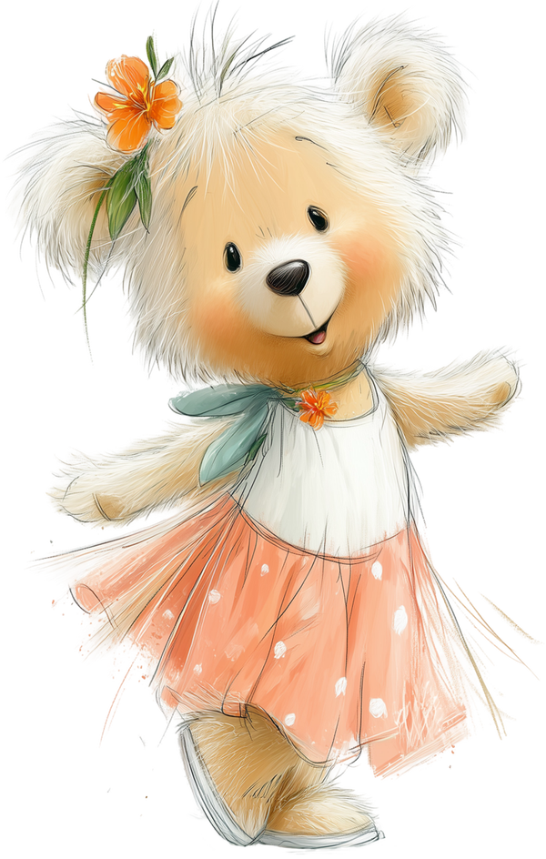 Bügelbild „Tanzbär“ – für kleine & große Tanzfans