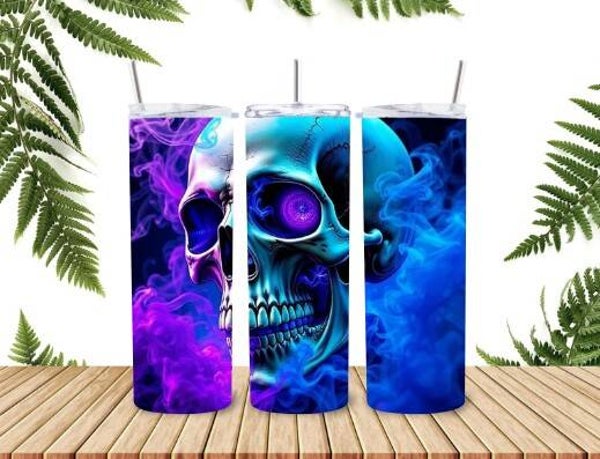 Tumbler Skull Blue