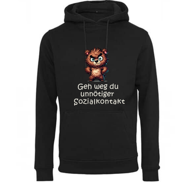 Hoodie „Geh weg du unnötiger Sozialkontakt“