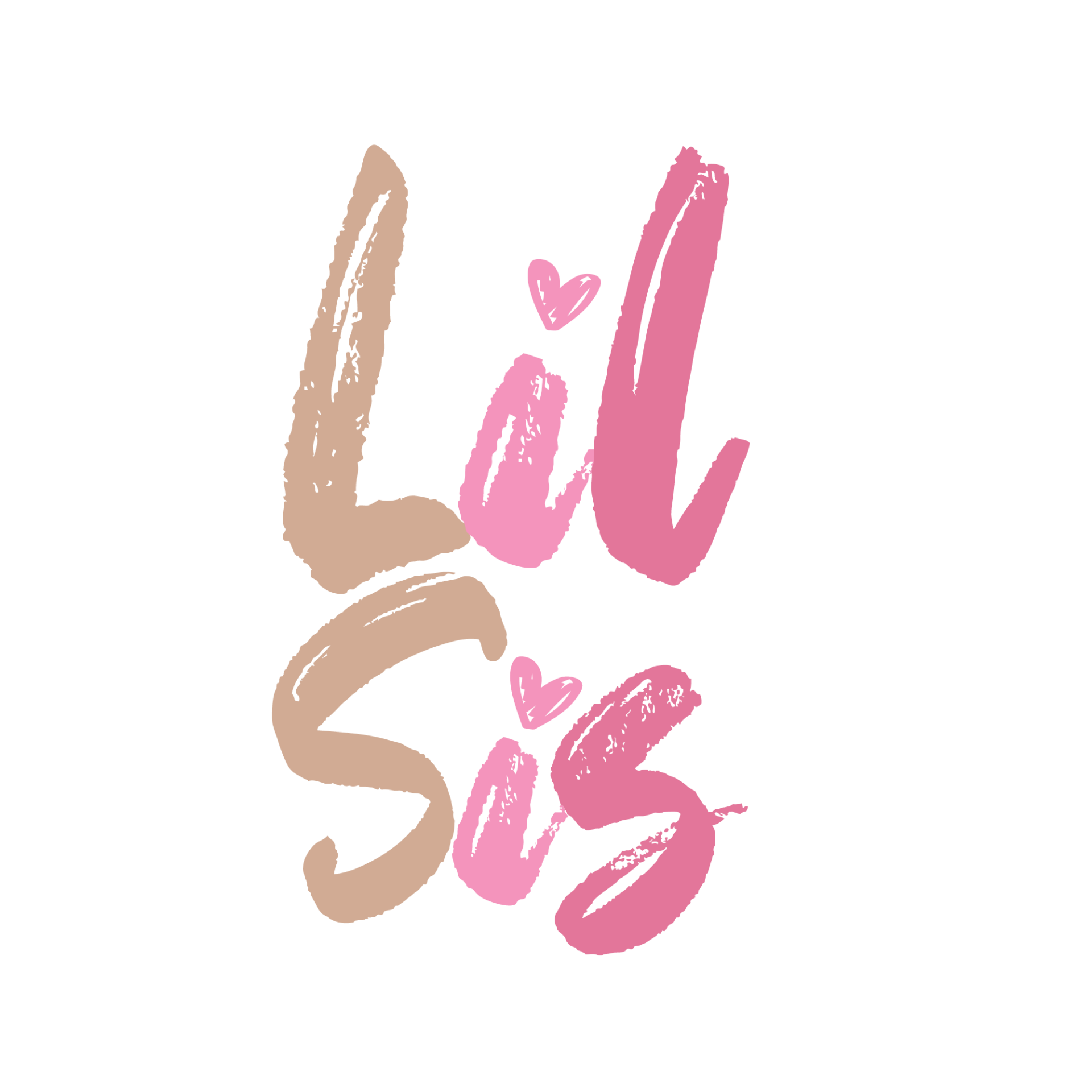 Bügelbild „Big SIS & Lil SIS“ – für liebevolle Schwesternlooks