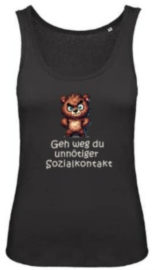 Tank Top „Geh weg, du unnötiger Sozialkontakt“