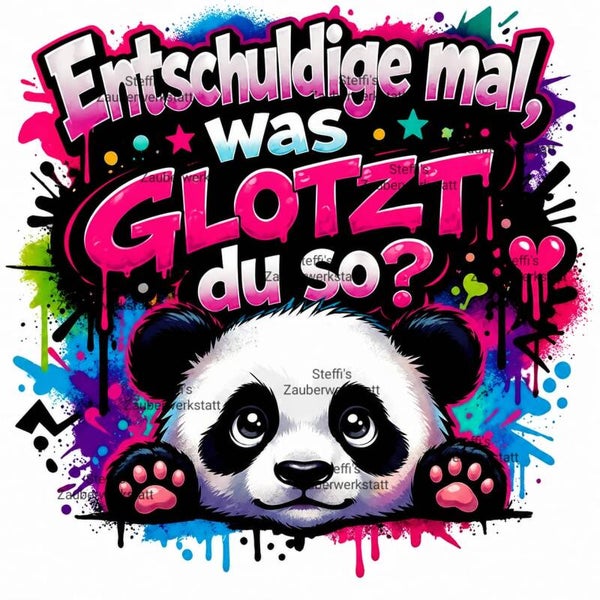 Bügelbild "was glotzen du so?"