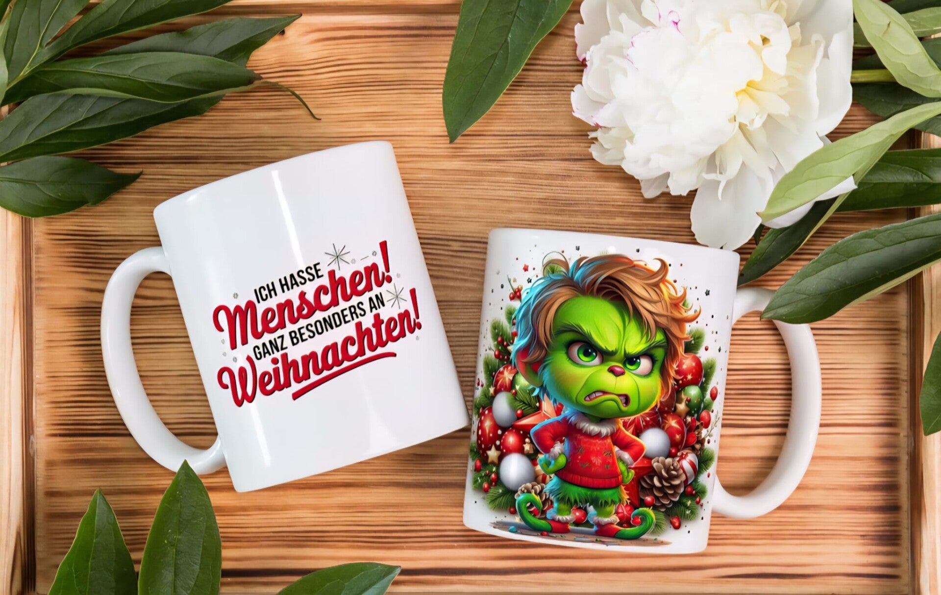 Kaffeetasse „Ich hasse Menschen – besonders an Weihnachten“