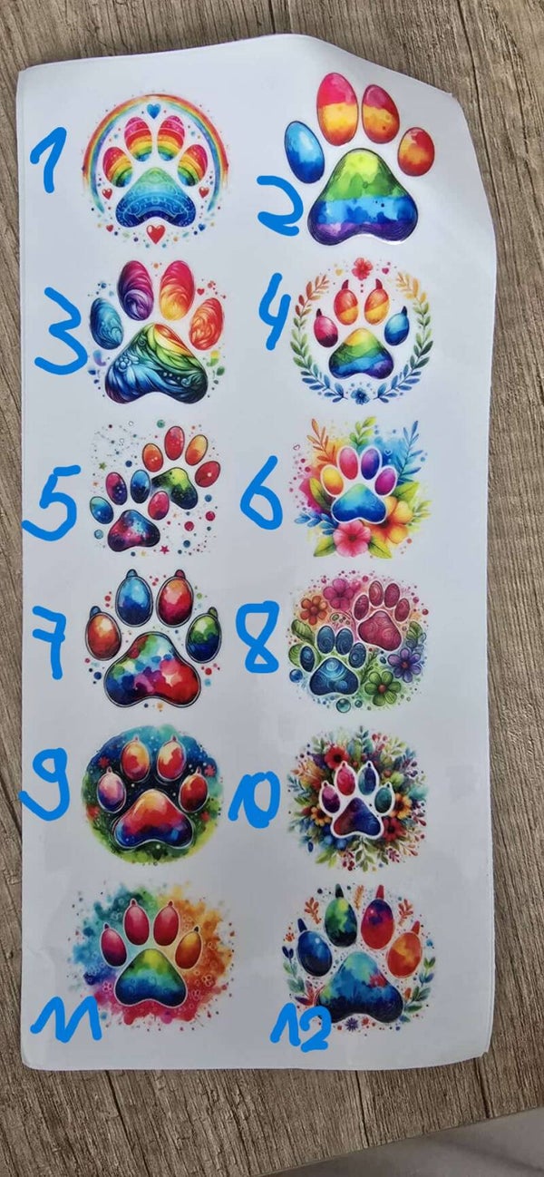 UV DTF Sticker Pfoten