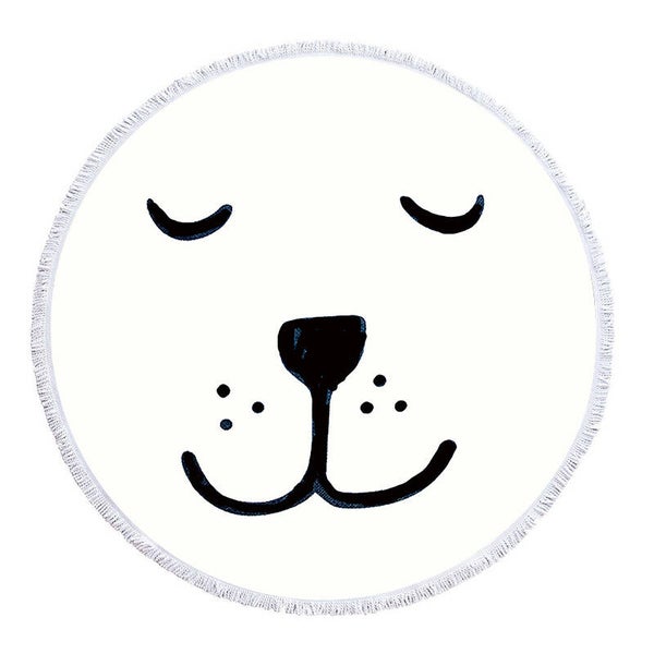 Zwart witte badhanddoek