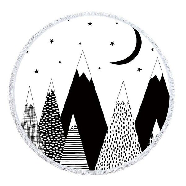 zwart witte badhanddoek