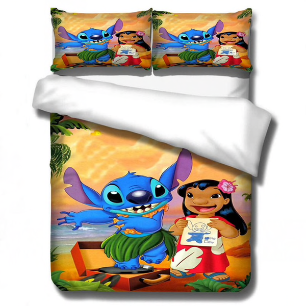 Lilio Stitch Trooster Cover Beddengoed Sets Met Kussenslopen