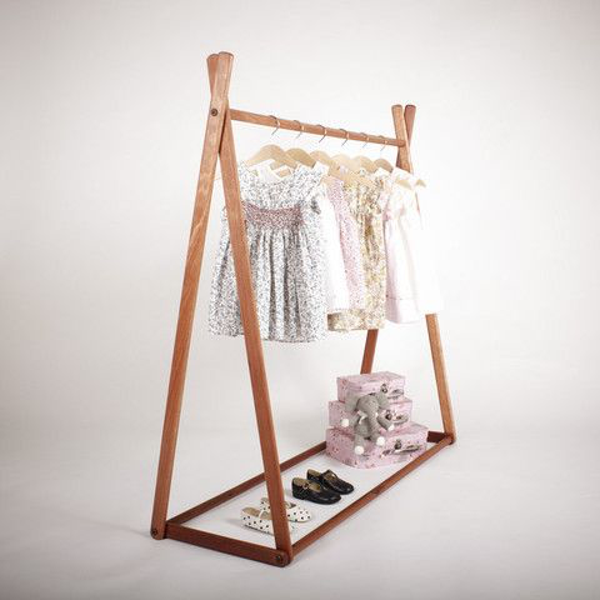 Babykamer kapstok, kledingrek hout